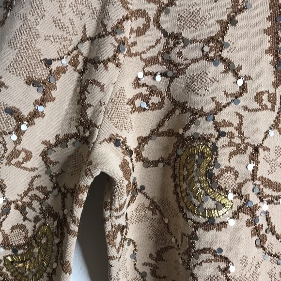 Jonathan simkhai pullover sweater with golden embellishments puffy sleeves Small - Picture 6 of 15